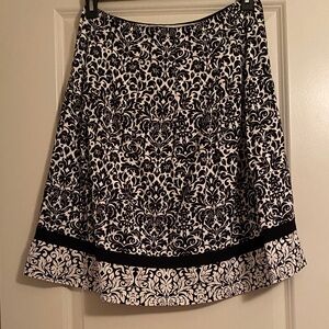 Charter Club Black and White Floral skirt.
